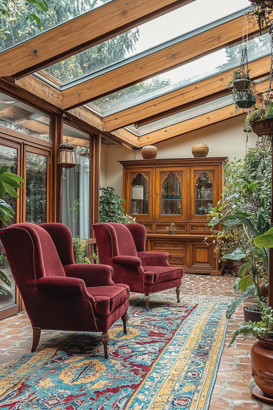 Sunlit Glass House Sitting Room