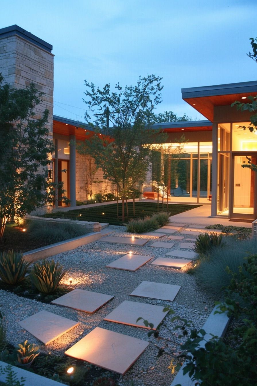 courtyard house indoor outdoor terrace
