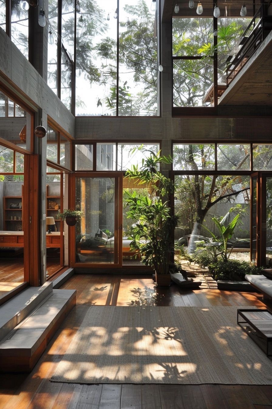 courtyard house lofted rooms