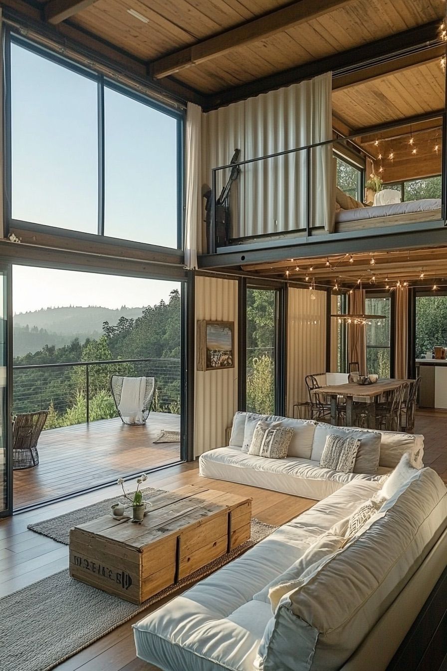shipping container house mezzanine 2