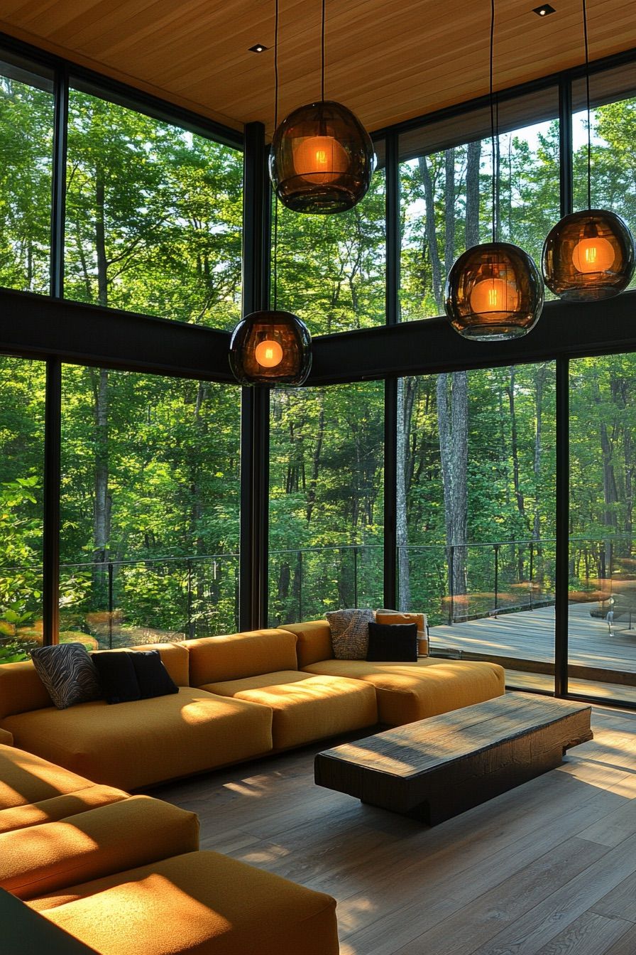 high ceiling floor to ceiling windows 2
