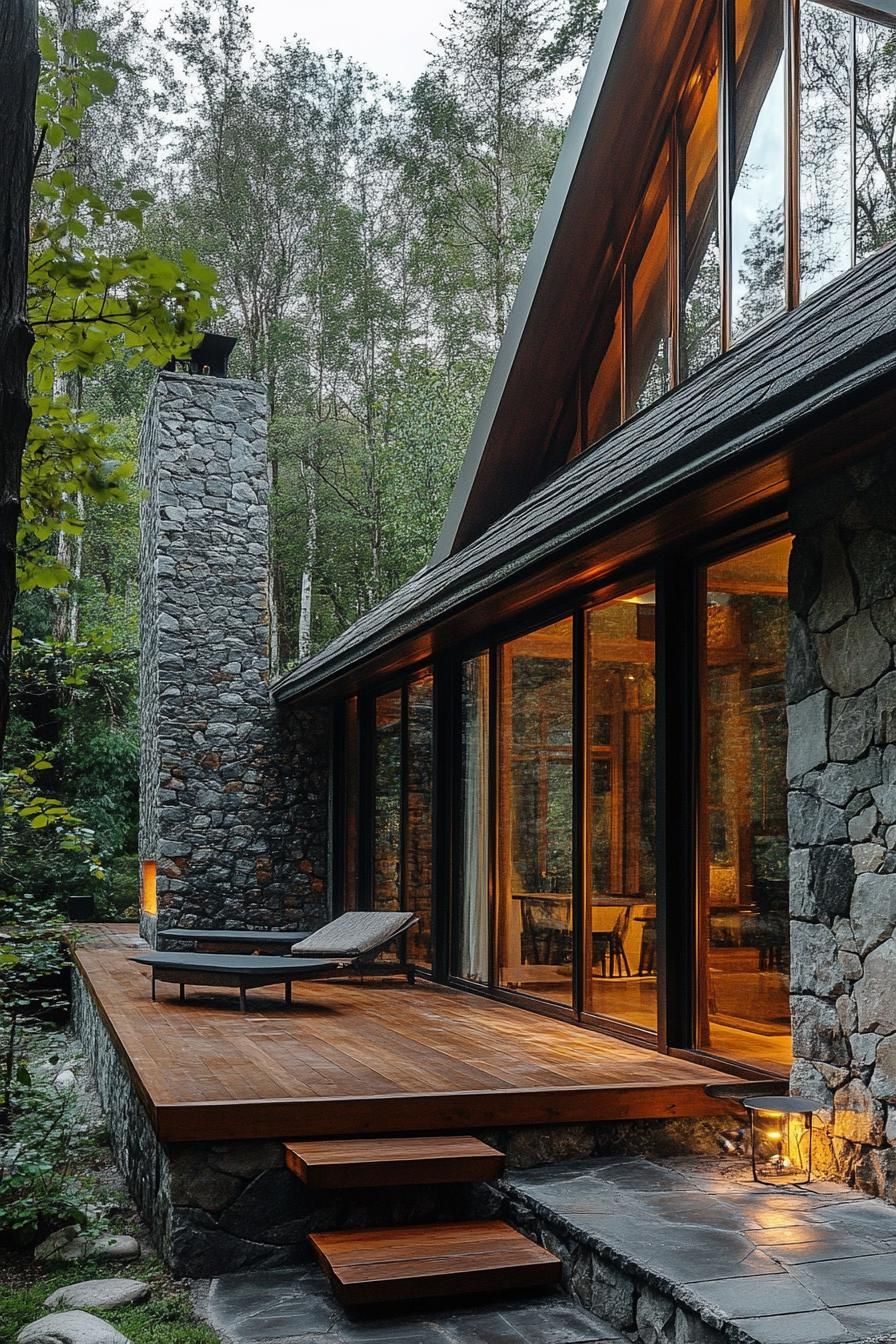 Rustic Stone and Wood Cottage