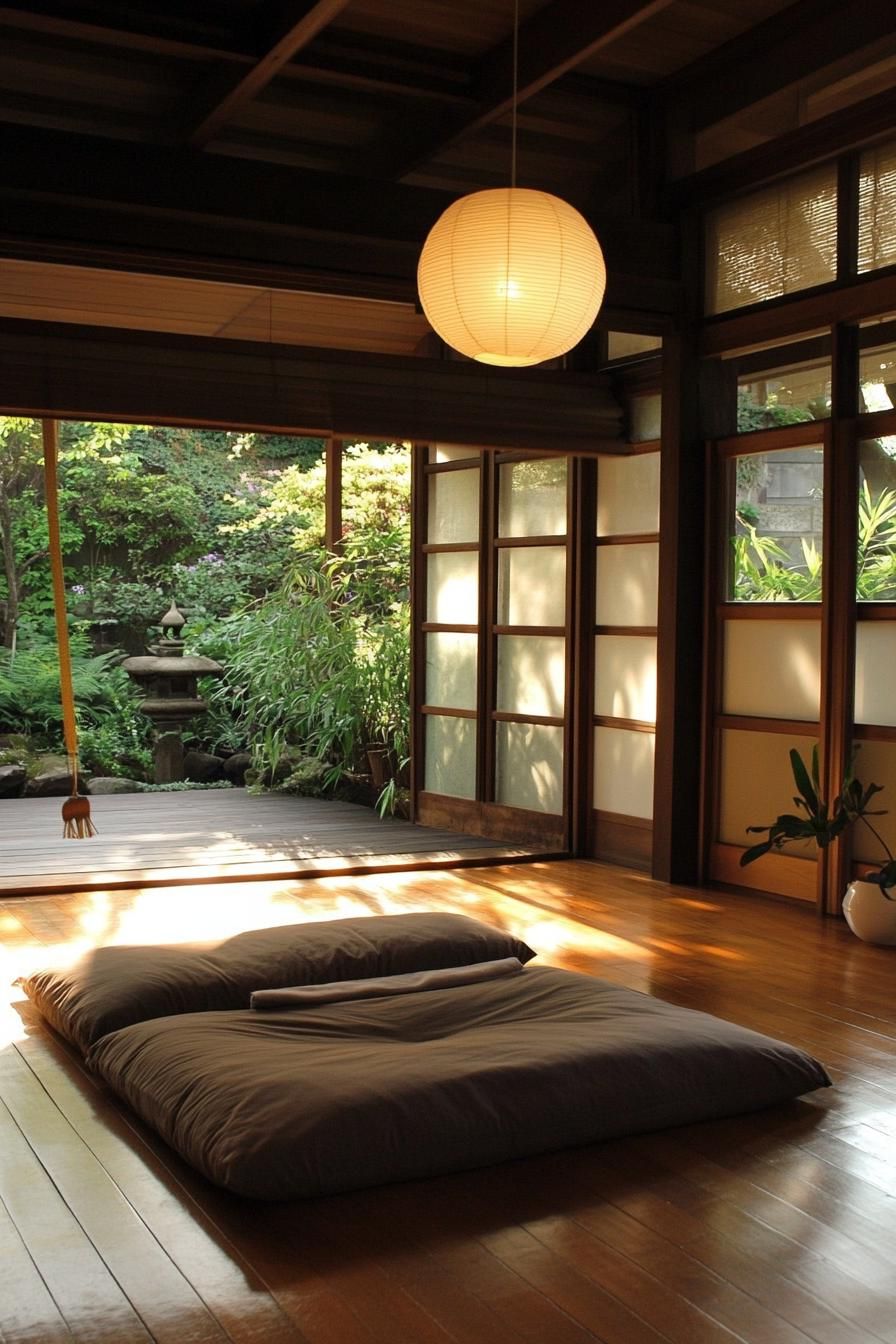 modern unique japanese style zen home large futon sleeping area 3