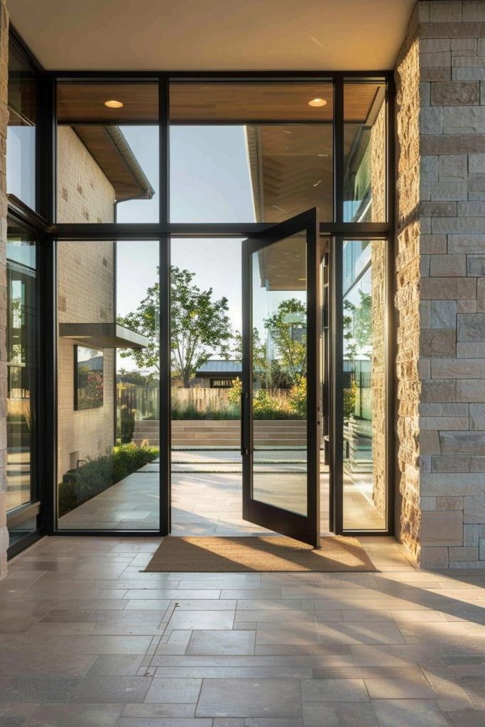 Pivoting Glass Doors