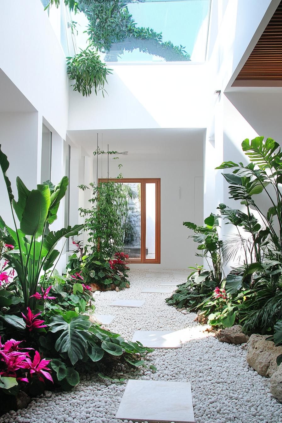 Tropical Oasis Indoors: A Courtyard Dream