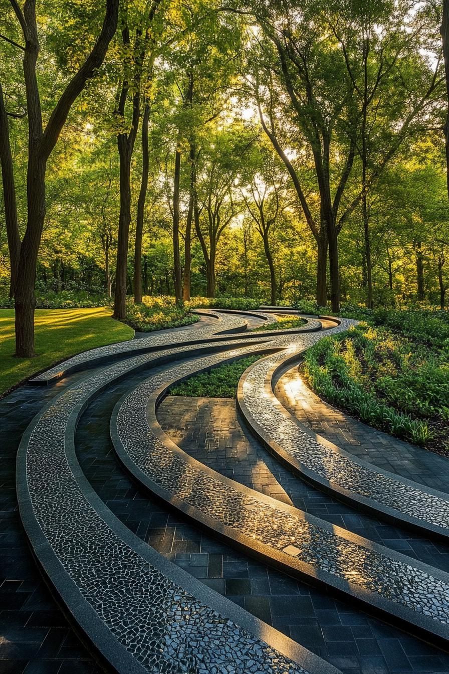 Geometric Garden Pathways