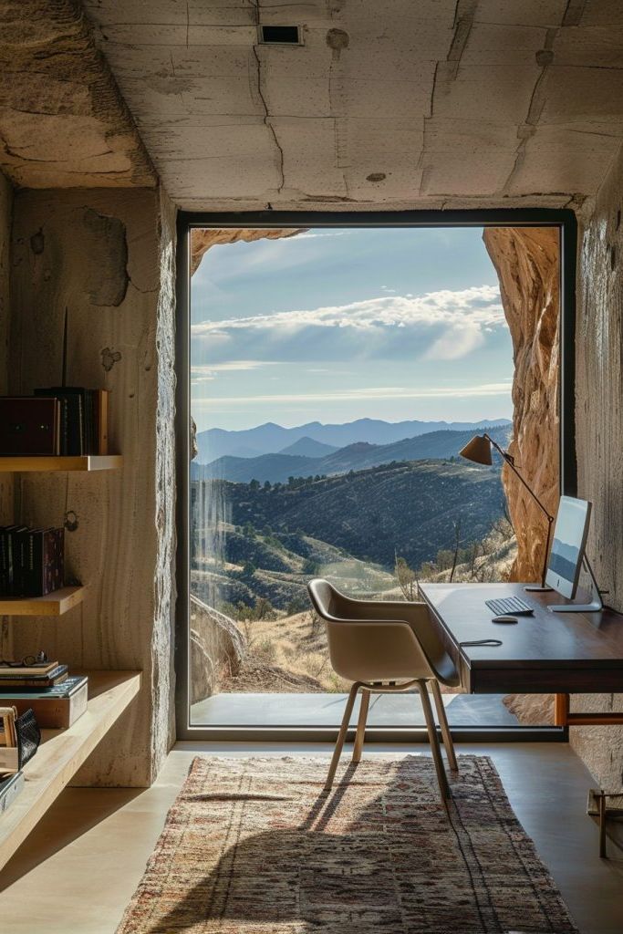 office in a cave