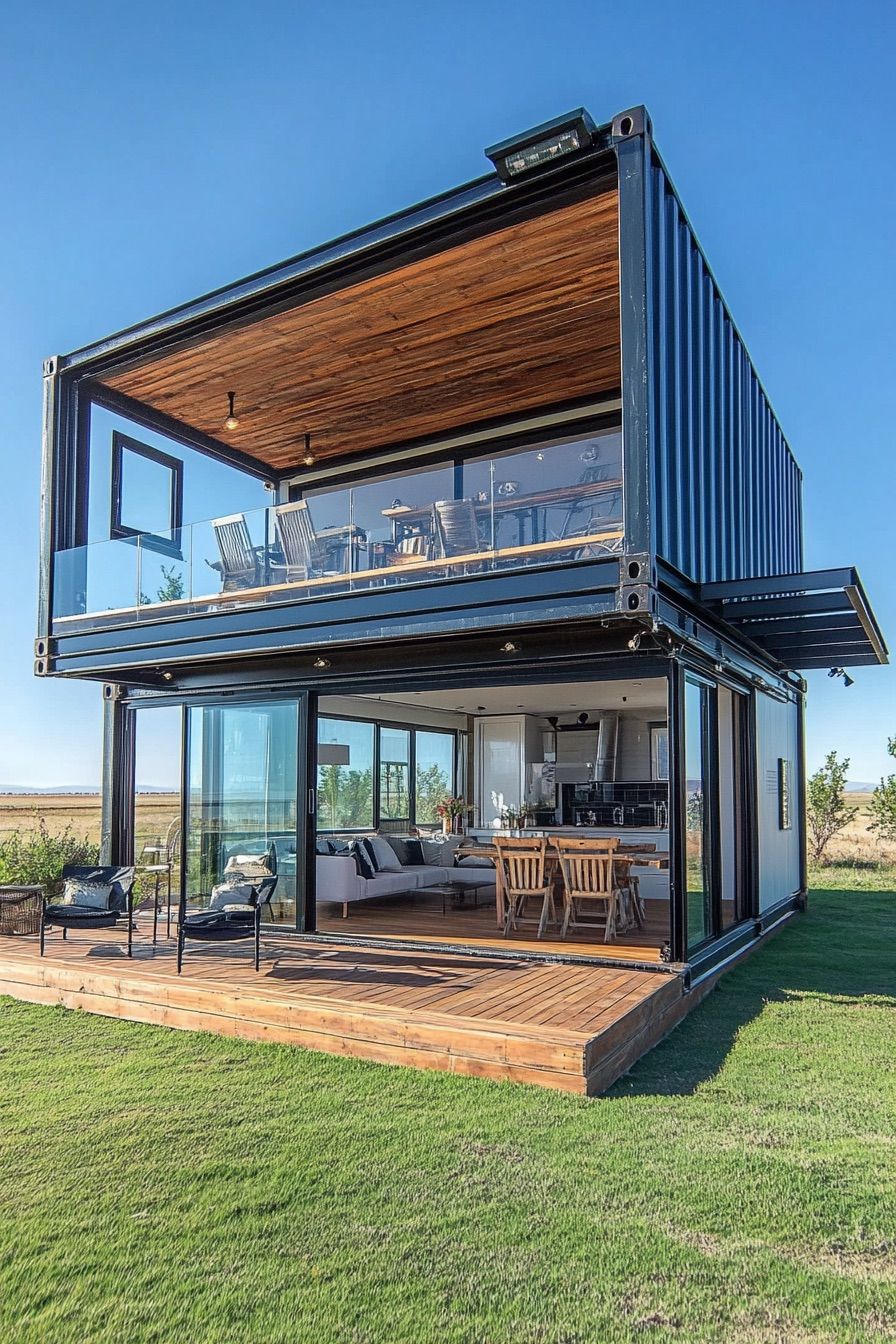 shipping container house mezzanine 3