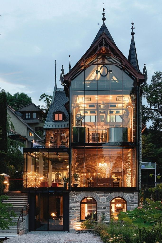 Neo-Gothic Base, Transparent Upper Levels