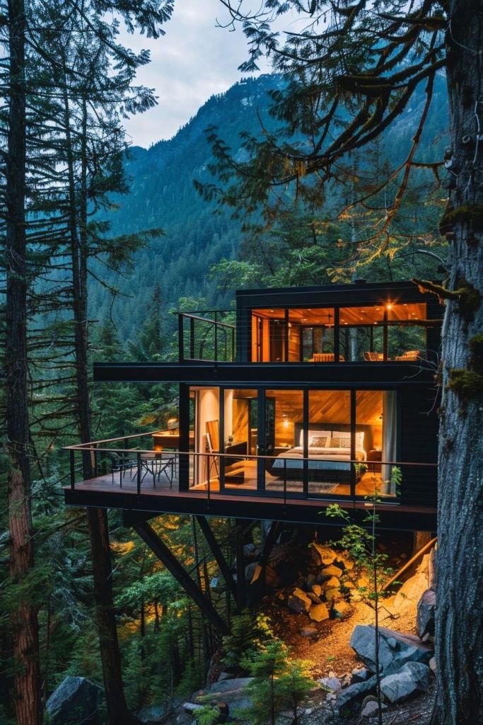 treetop glass cabin