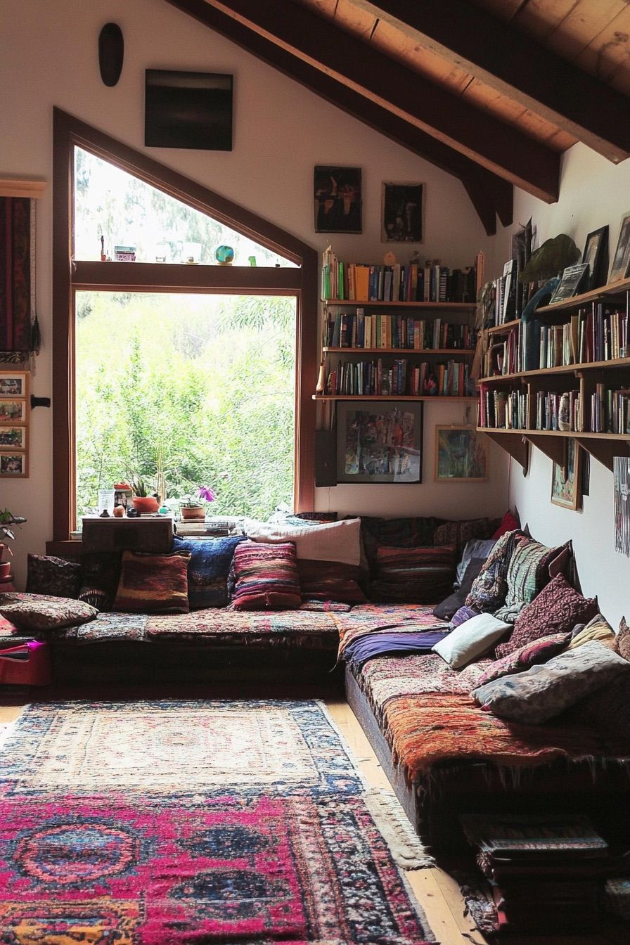 high ceiling reading nook 4