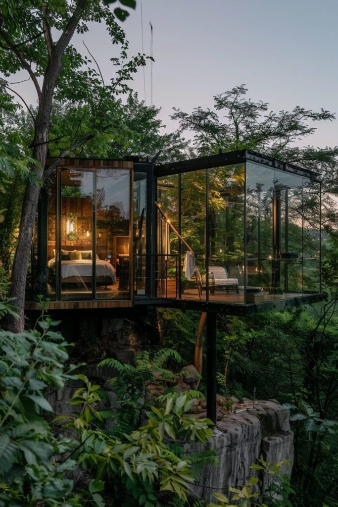 studio cabin treetops