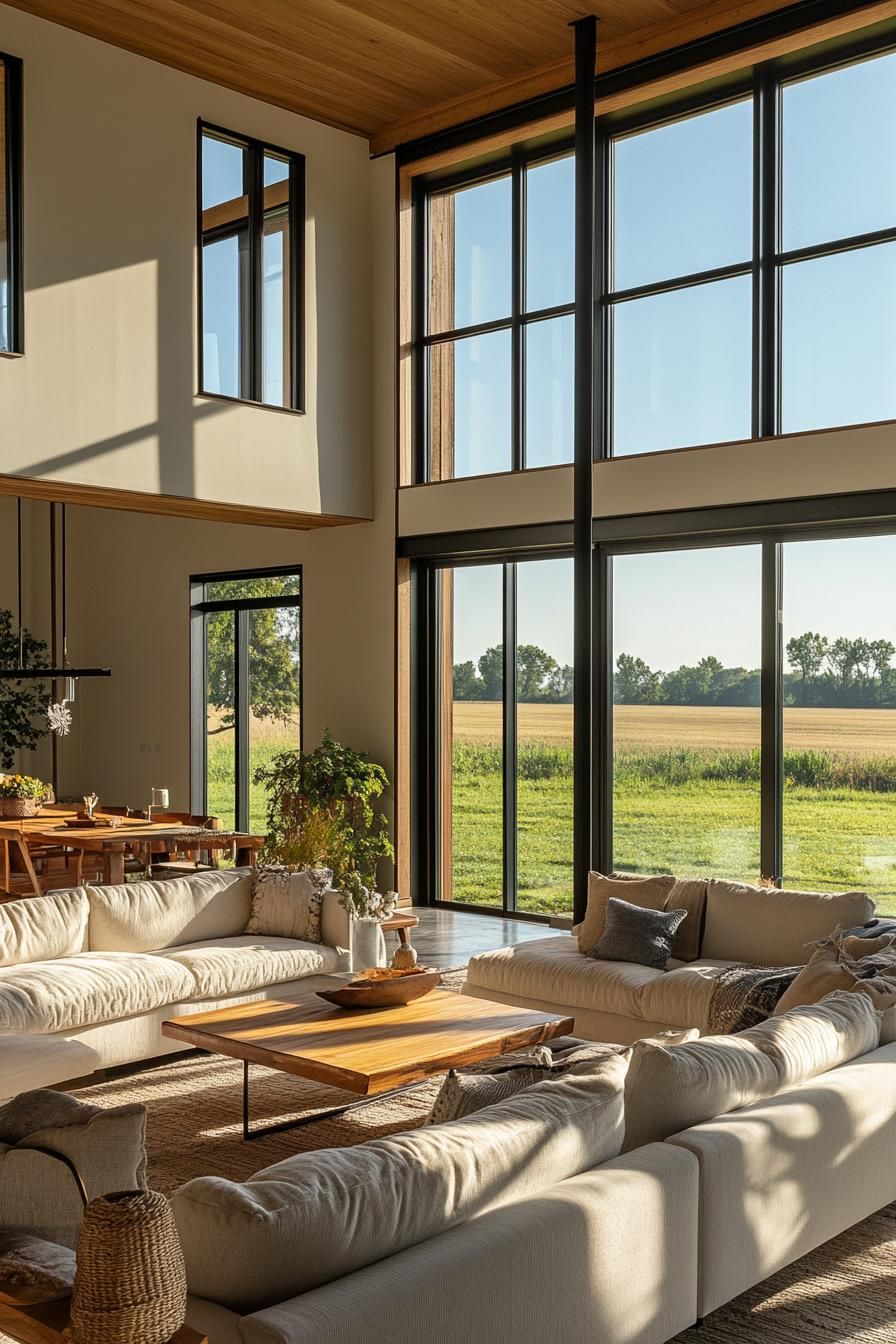 Double-height Living Room With Floor-to-ceiling Windows