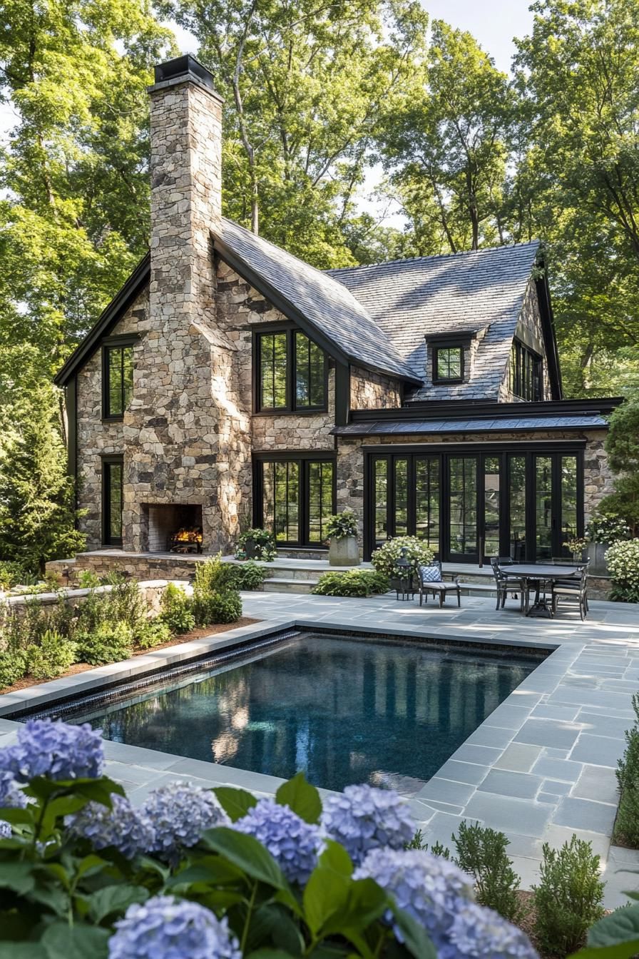 Luxurious Stone Cottage with Poolside Paradise