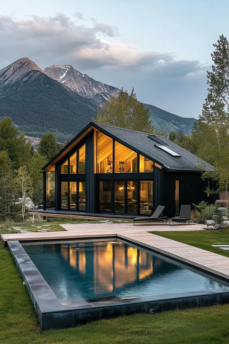 Nordic House With Mountainside Majesty