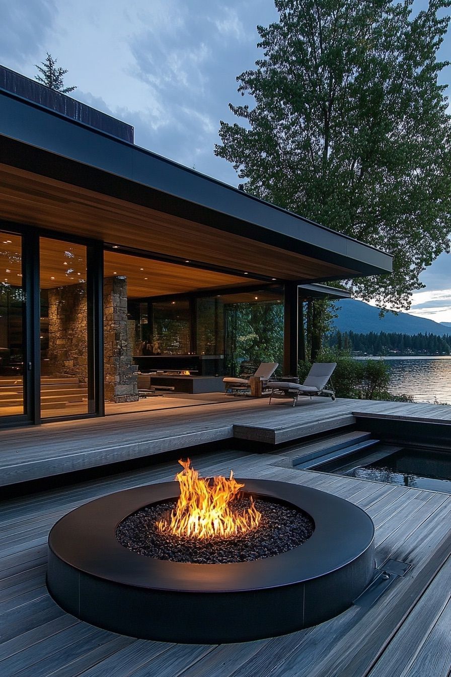 Outdoor Fire Pit Lounge Areas