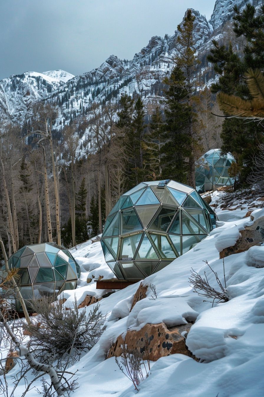 Interconnected Glass Pods Cabin