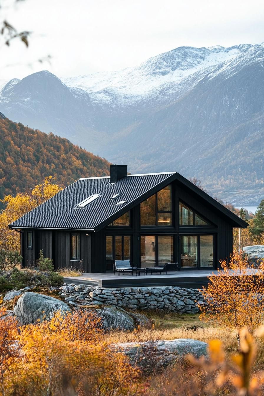 Modern Cabin in the Mountains