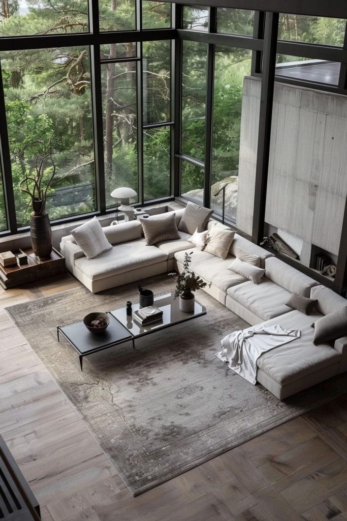 Soft Grey Living Room Rug