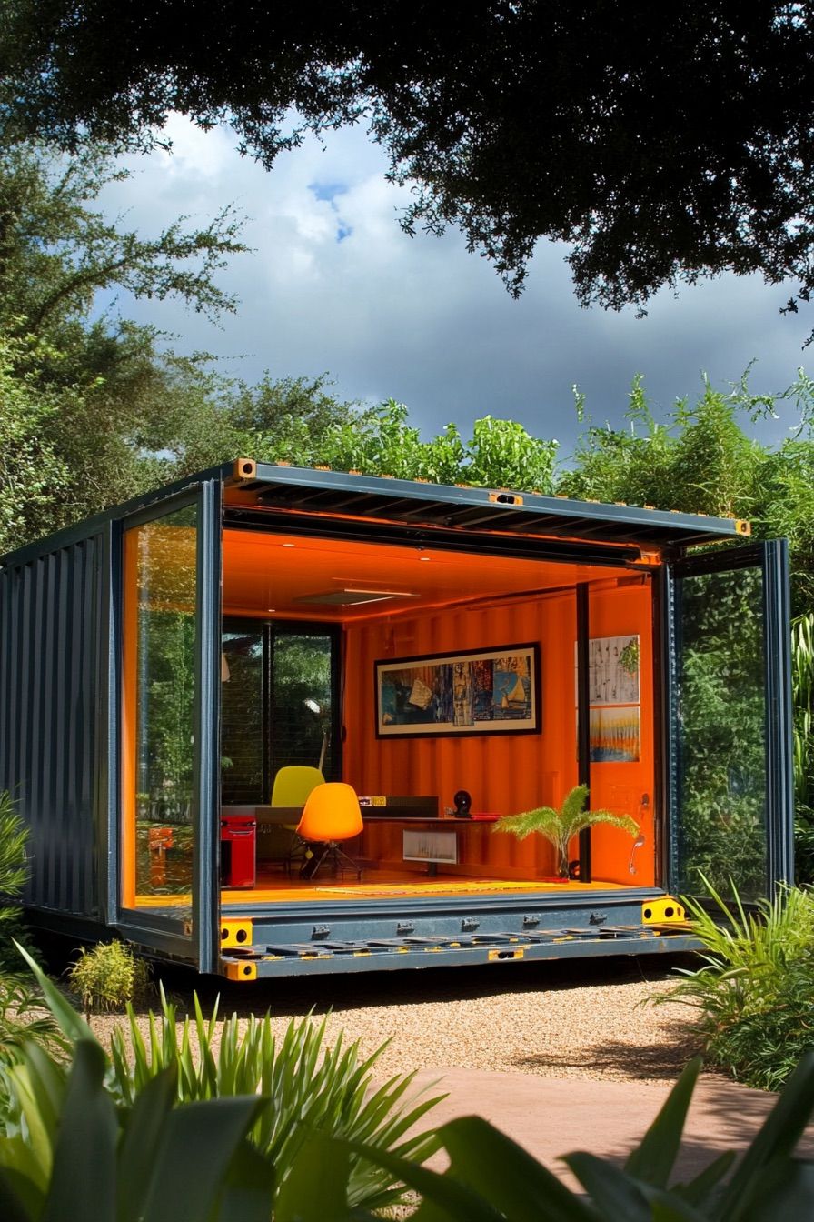 shipping container home office 3