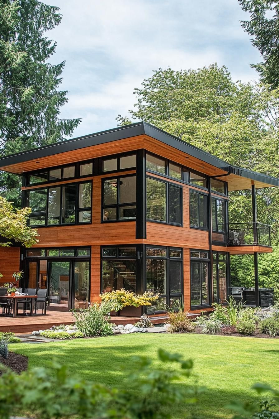 Steel Beams and Wooden Accents