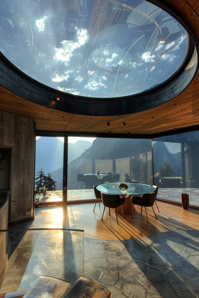 mountain house panoramic skylight views