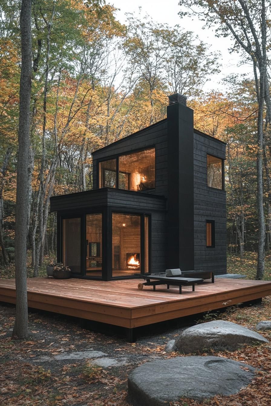 A Cozy Forest Abode with Modern Charm