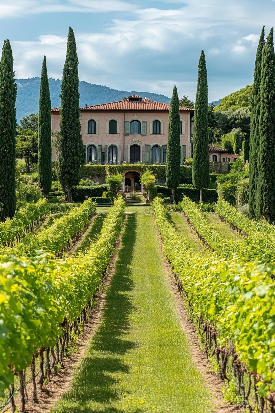 luxury vineyard estate villa with a large vineyard and gardens 2