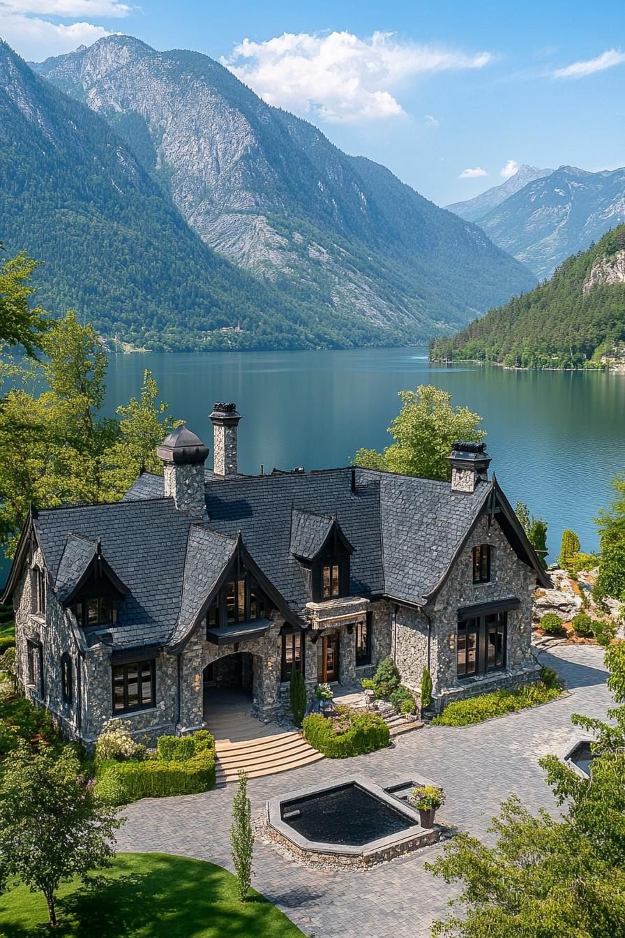 Majestic Lakeside Fortress
