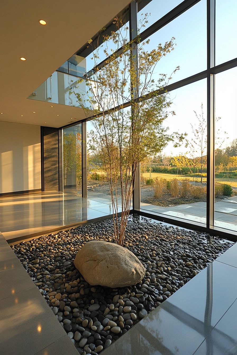 atrium zen rocks 3