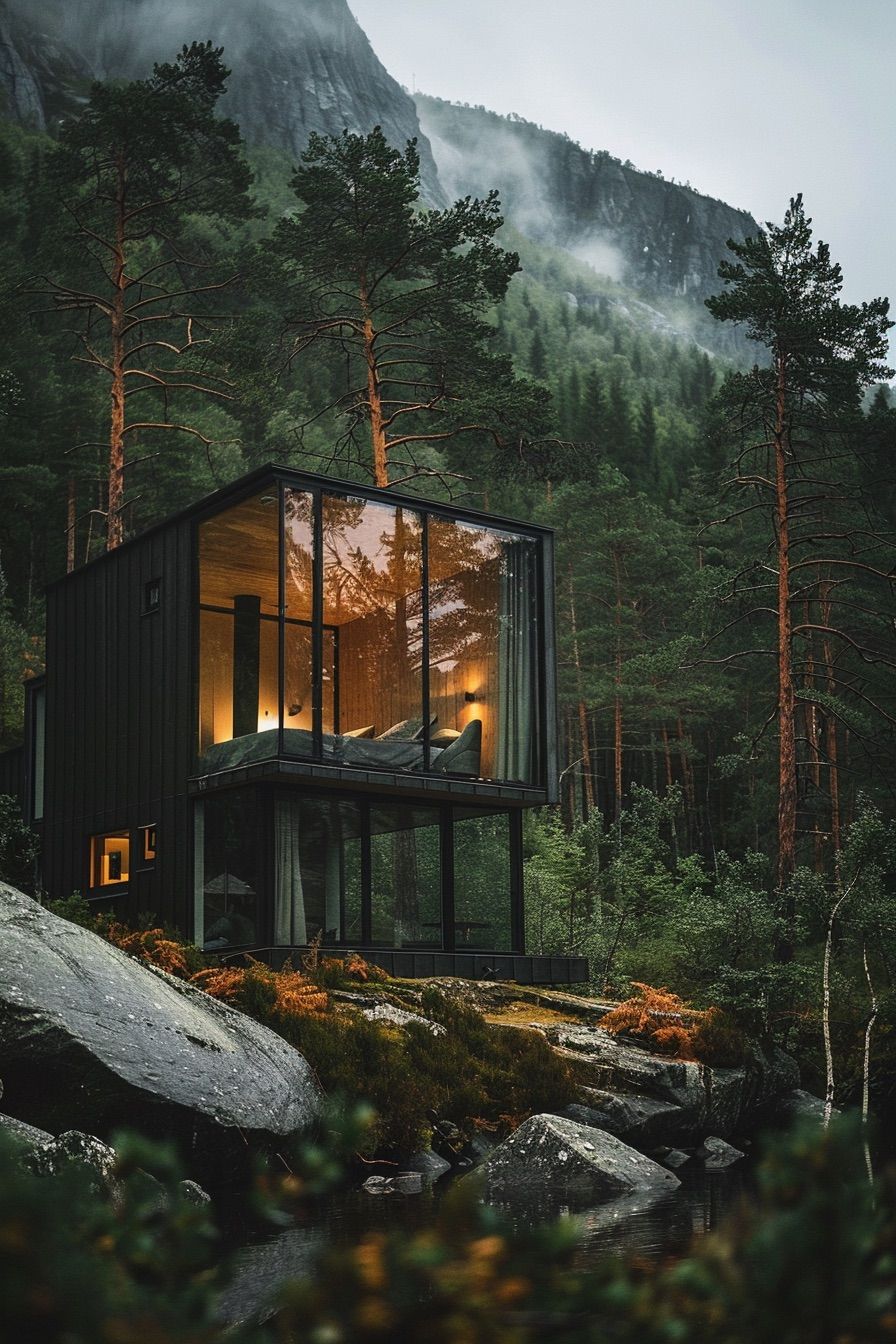 glass cube forest