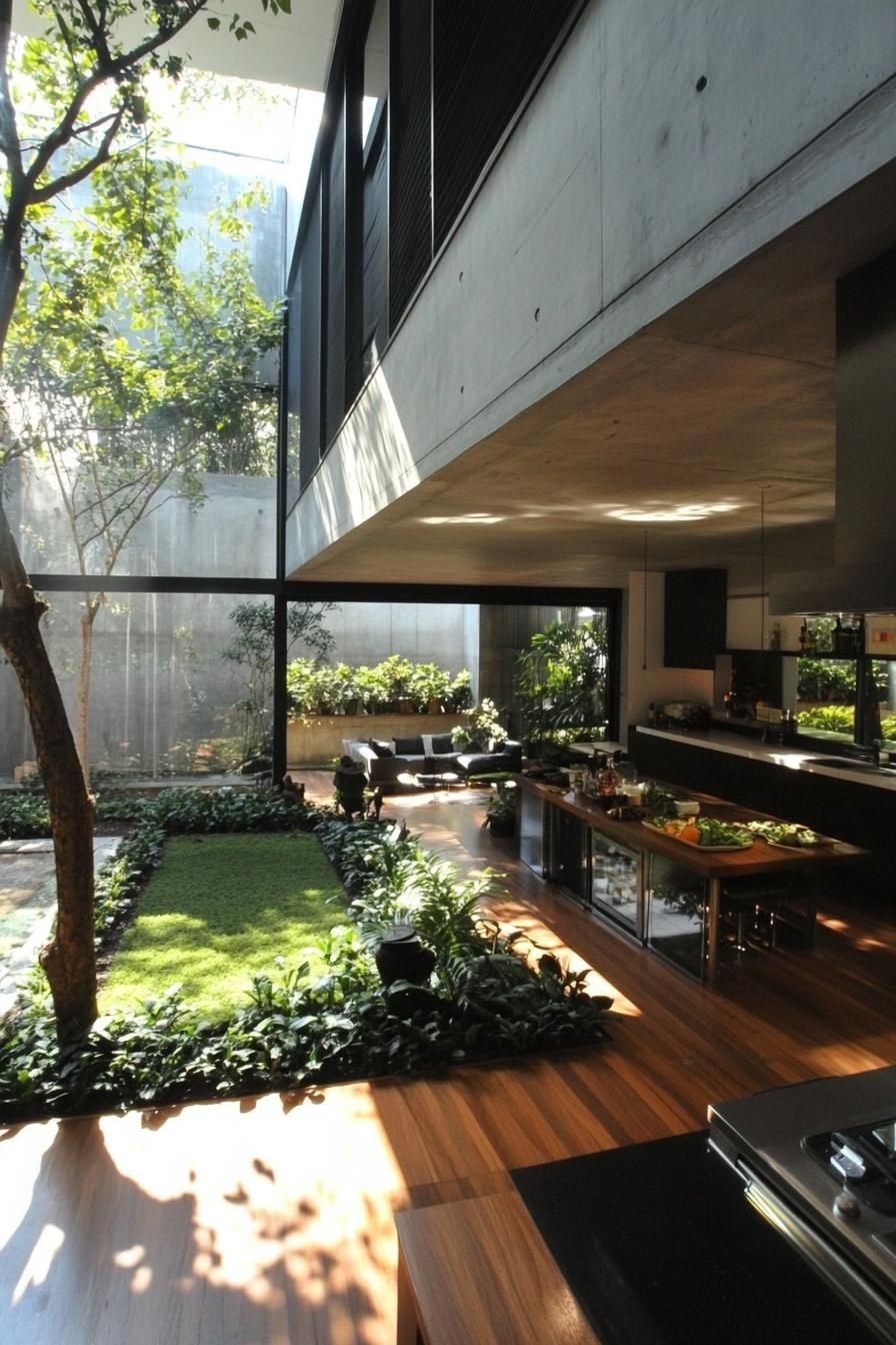 Modern Chic In A Lush, Indoor Courtyard