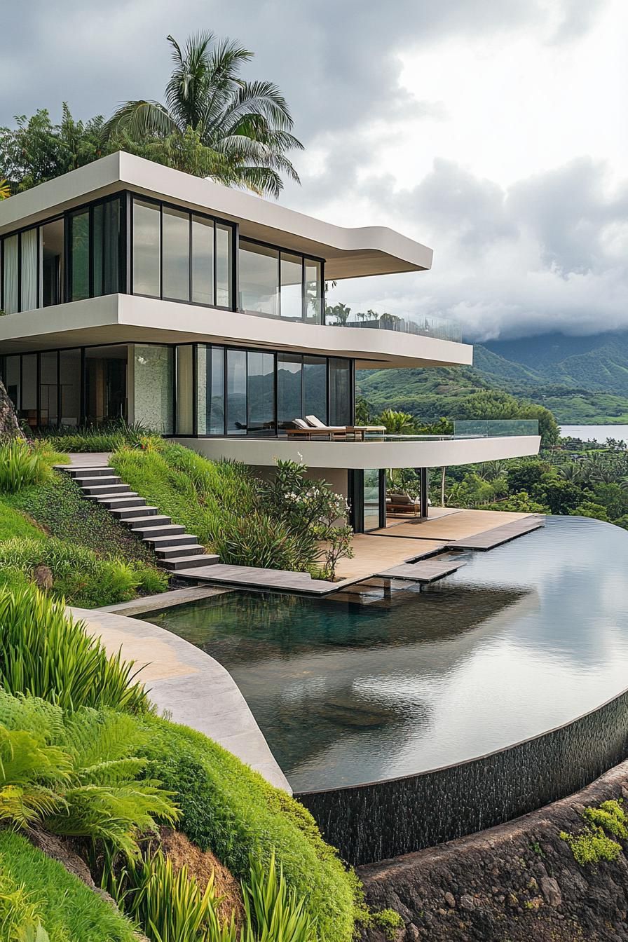 Floating Staircases to Terraces