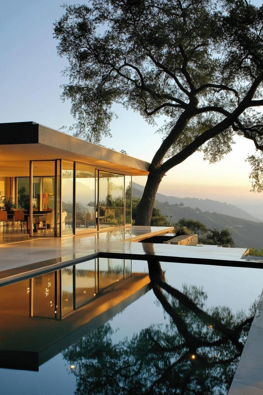 all glassed wall dream house with stunning tree line and valley views 3