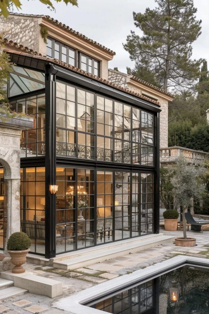 Spanish Villa, Glass and Metal Annex
