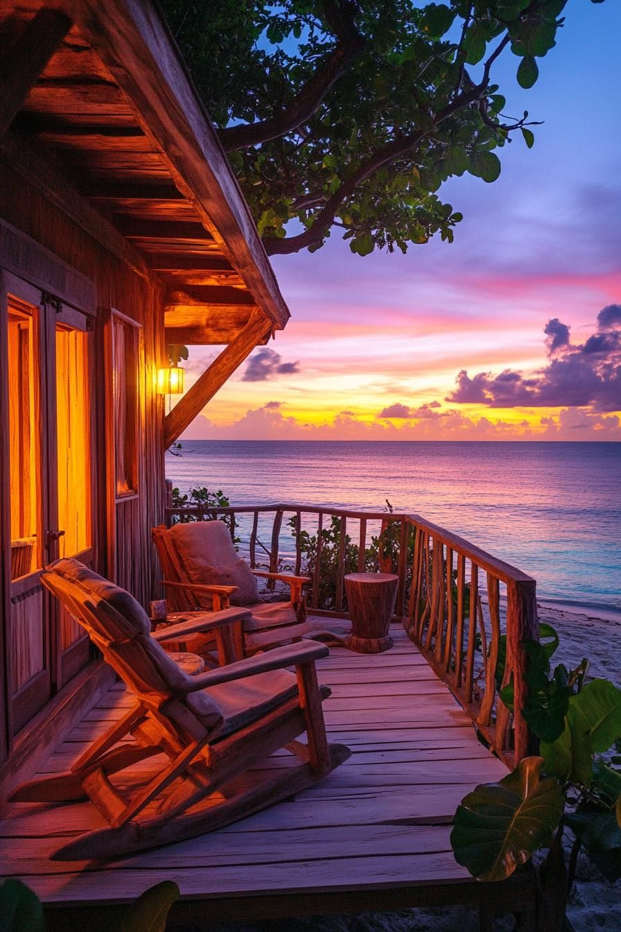 Idyllic Sunset at the Tiny Beach House