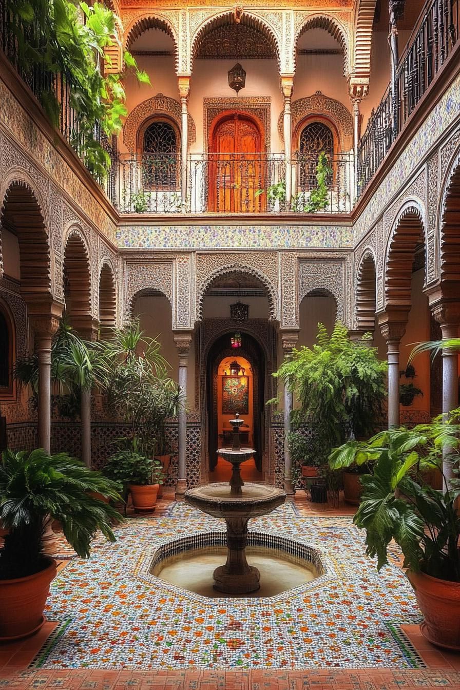 Sumptuous Serenity: The Captivating Indoor Courtyard