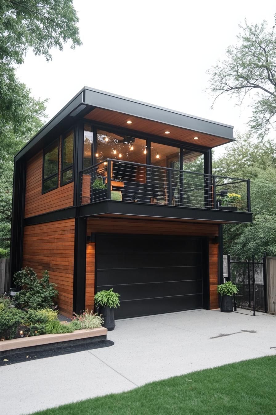 modern garage unit with upstairs home office 2