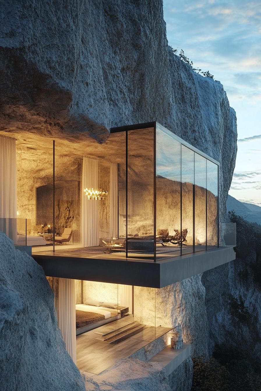 Underground Bunker With Panoramic Skylights