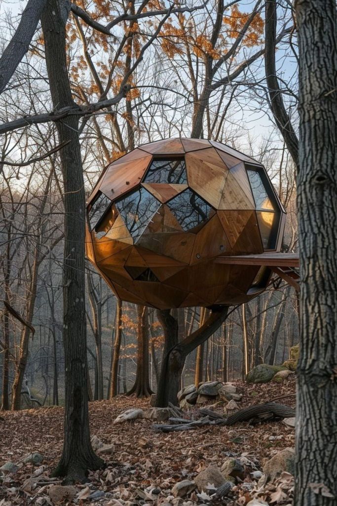wooden dome cabin