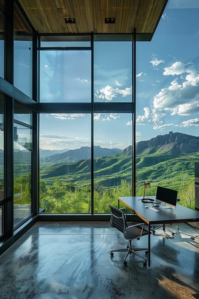 Glass-walled Corner Office