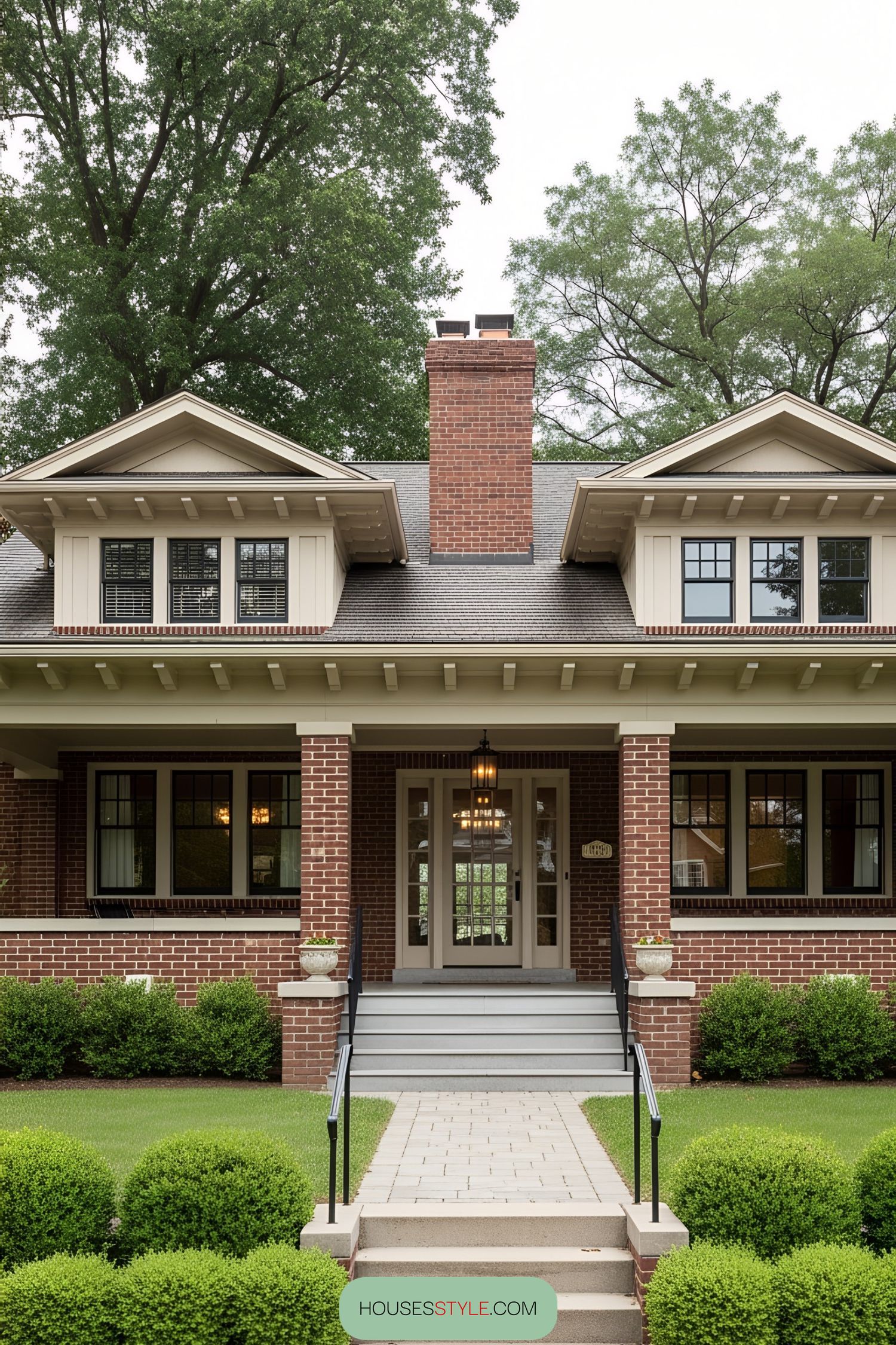 Classic red brick bungalow with a welcoming entrance