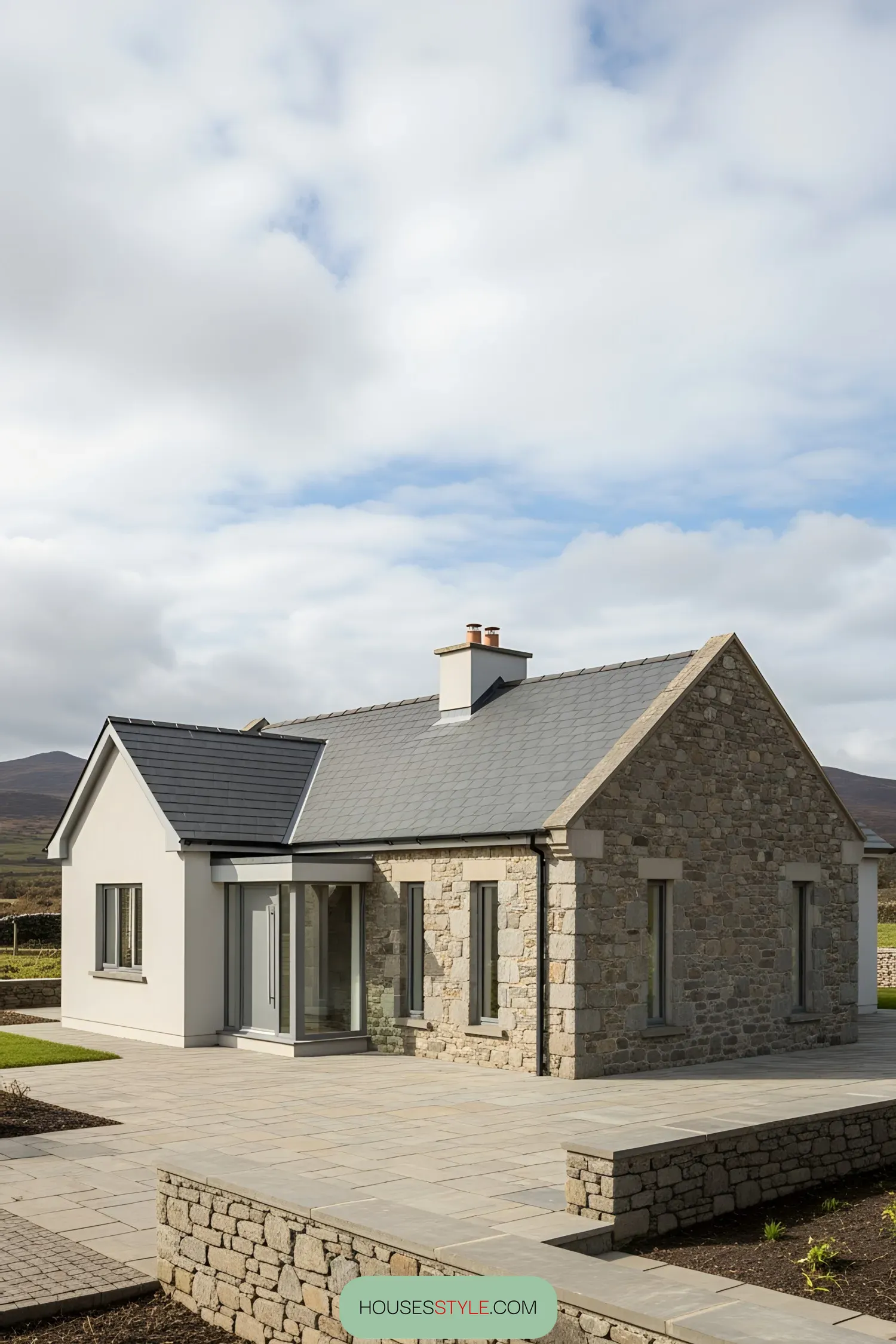Charming stone-clad Irish bungalow