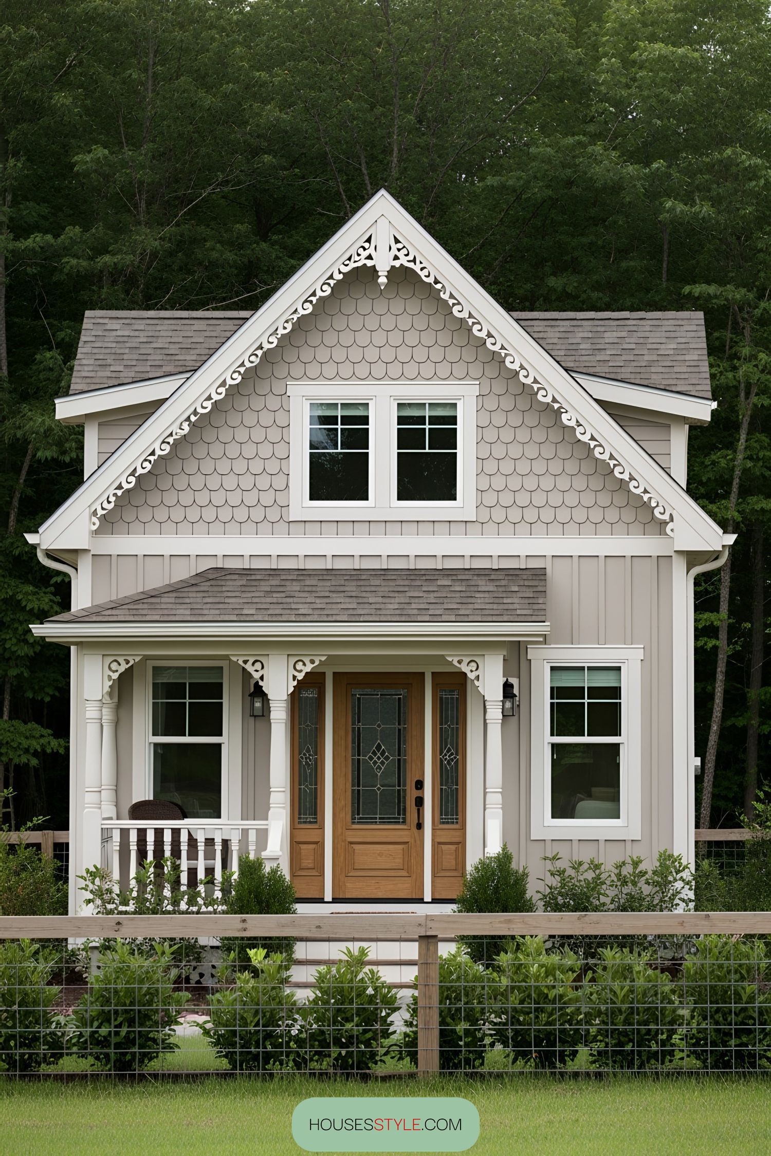 Charming tiny Victorian house with intricate woodwork