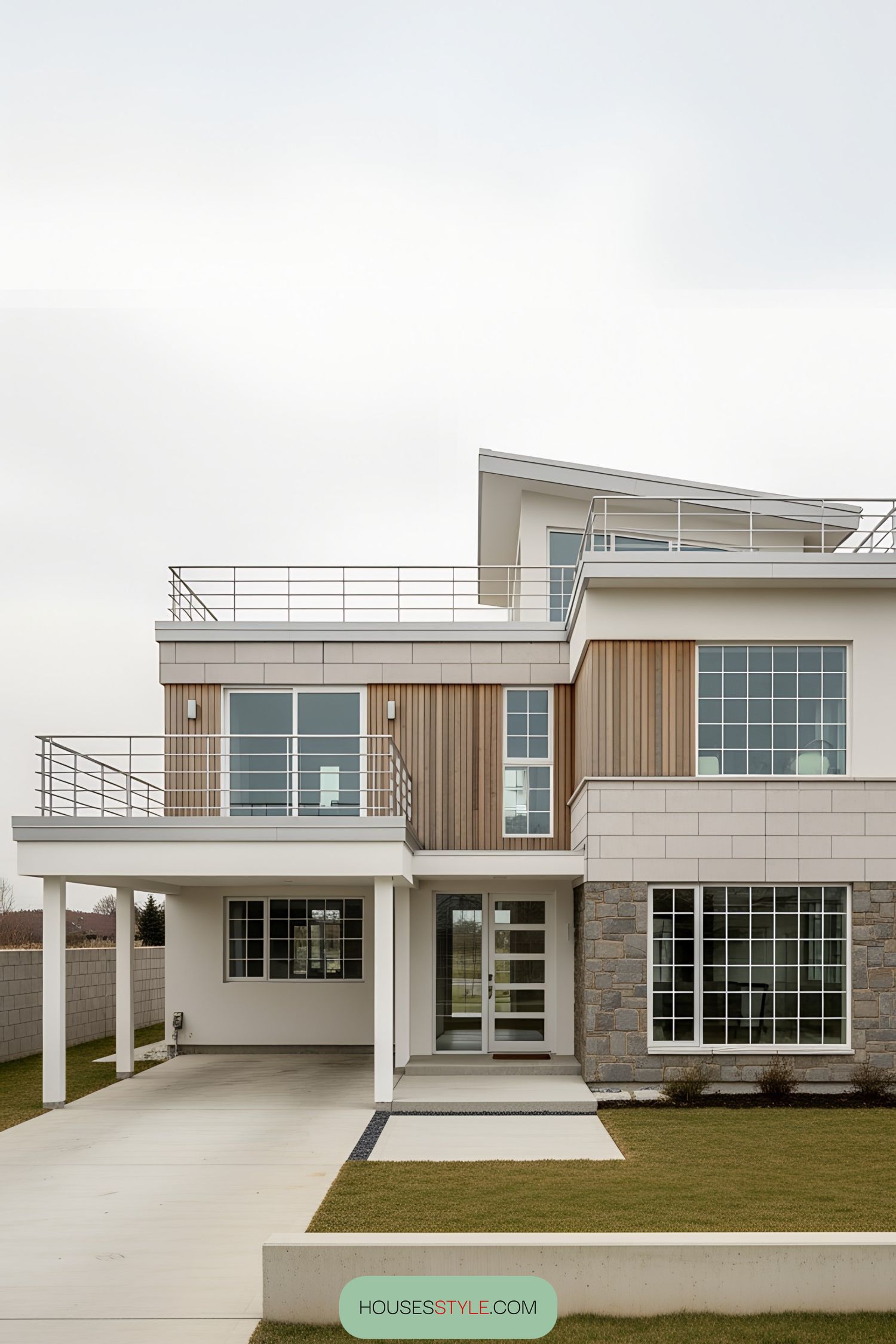 Modern bungalow with a roof deck