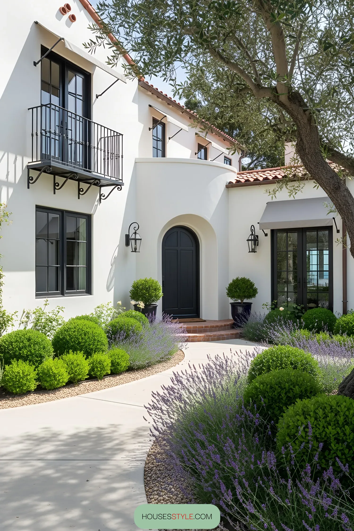 Charming coastal house with lavender and greenery