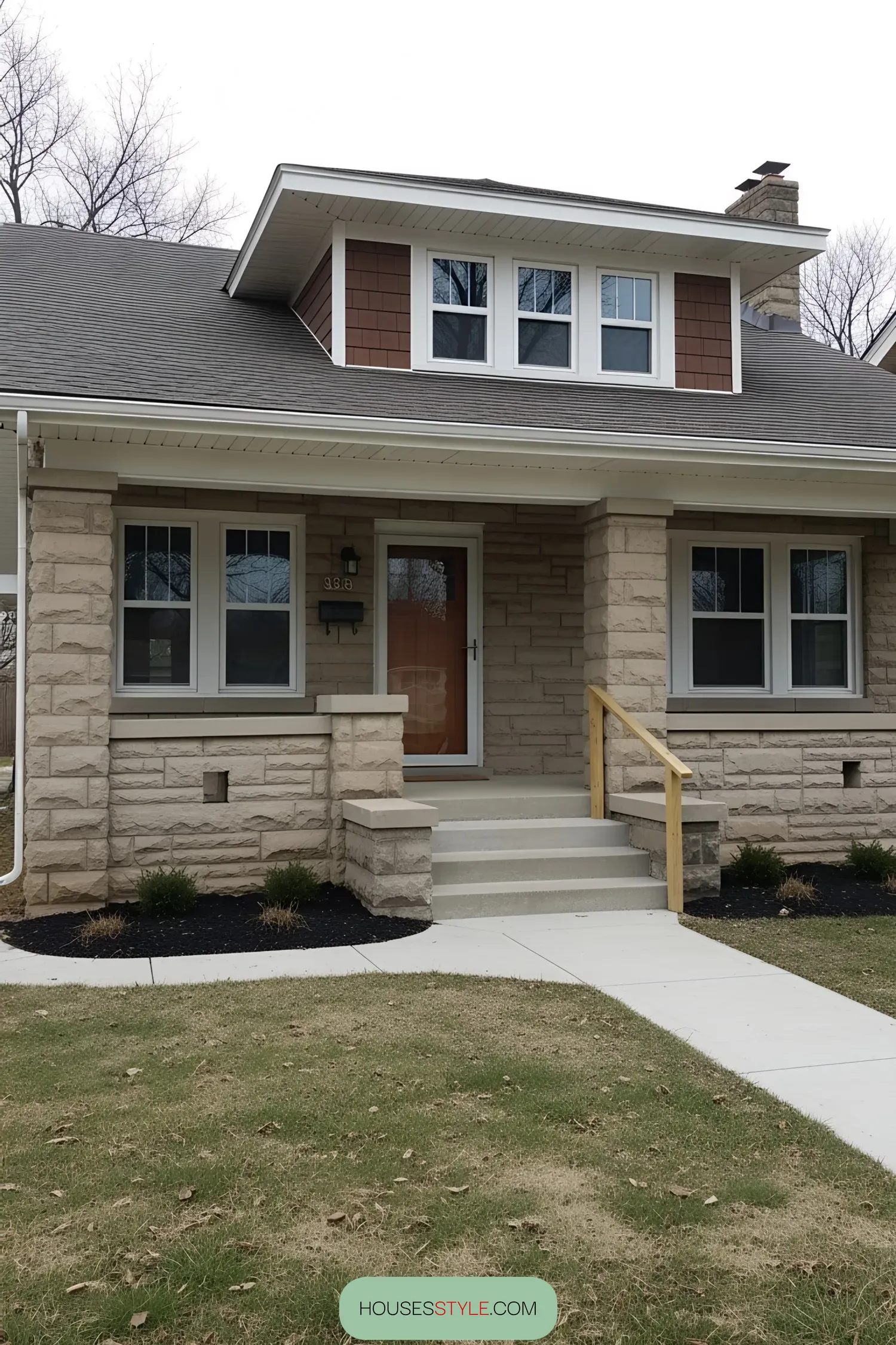 Classic 1930s bungalow with stone facade