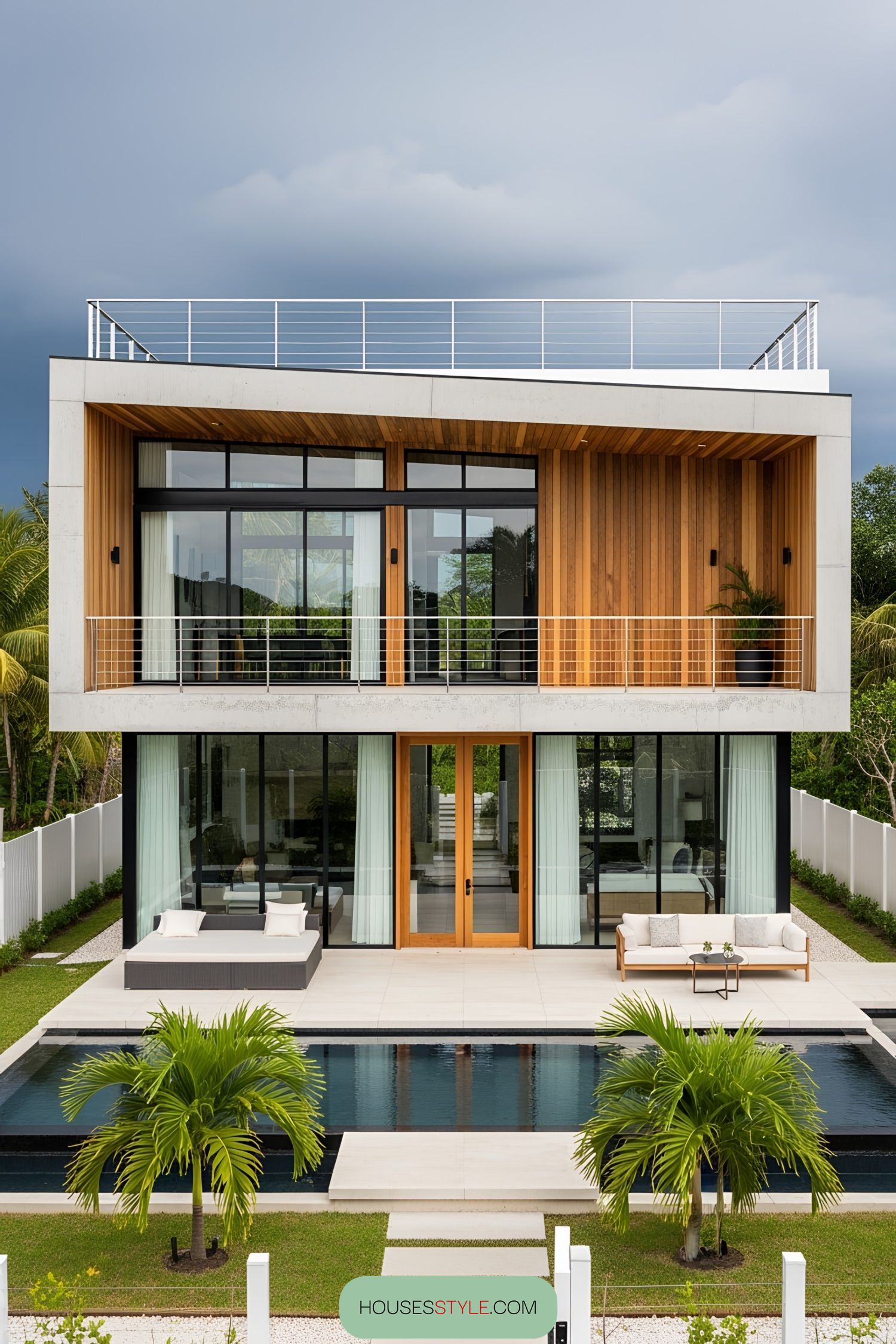 Modern bungalow with a chic rooftop deck