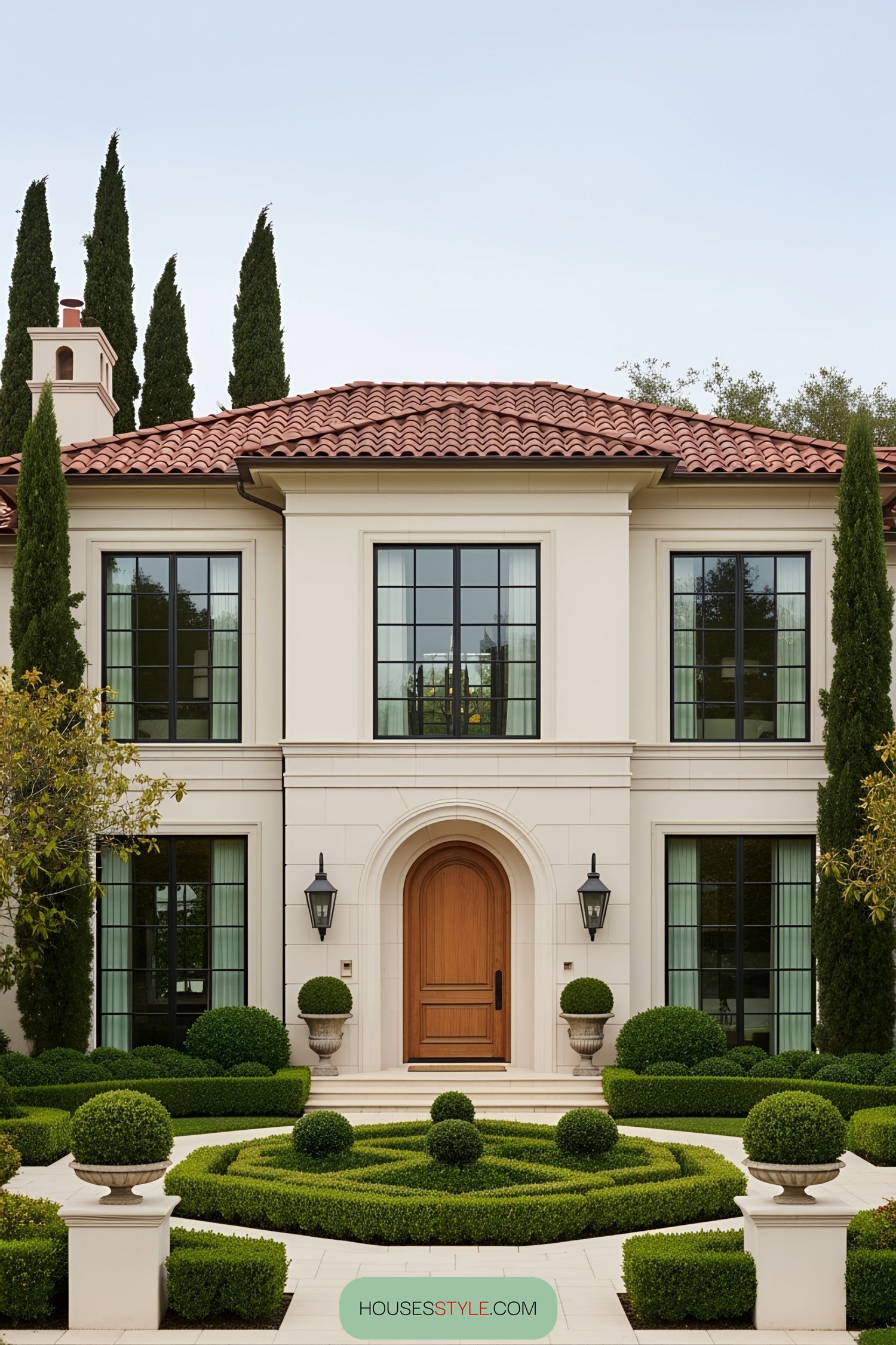 Luxurious villa with classical landscaping
