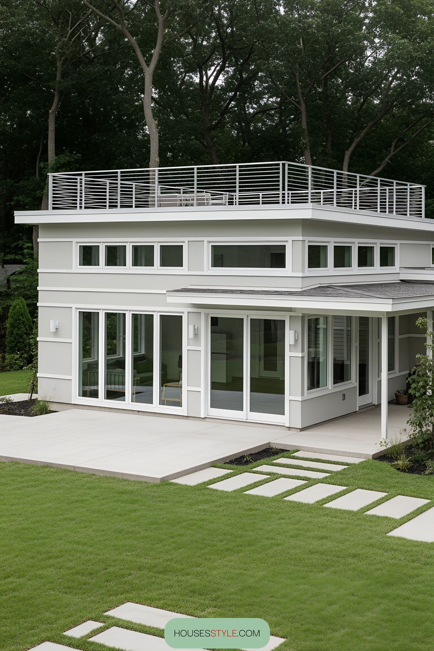 Modern bungalow with rooftop deck